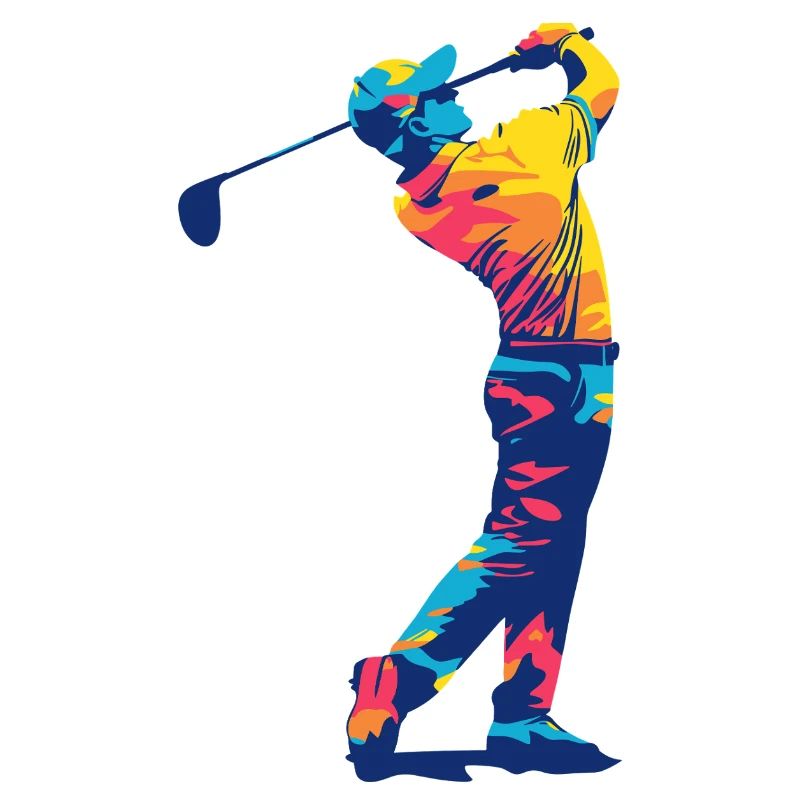 Golfeurs dans le swing