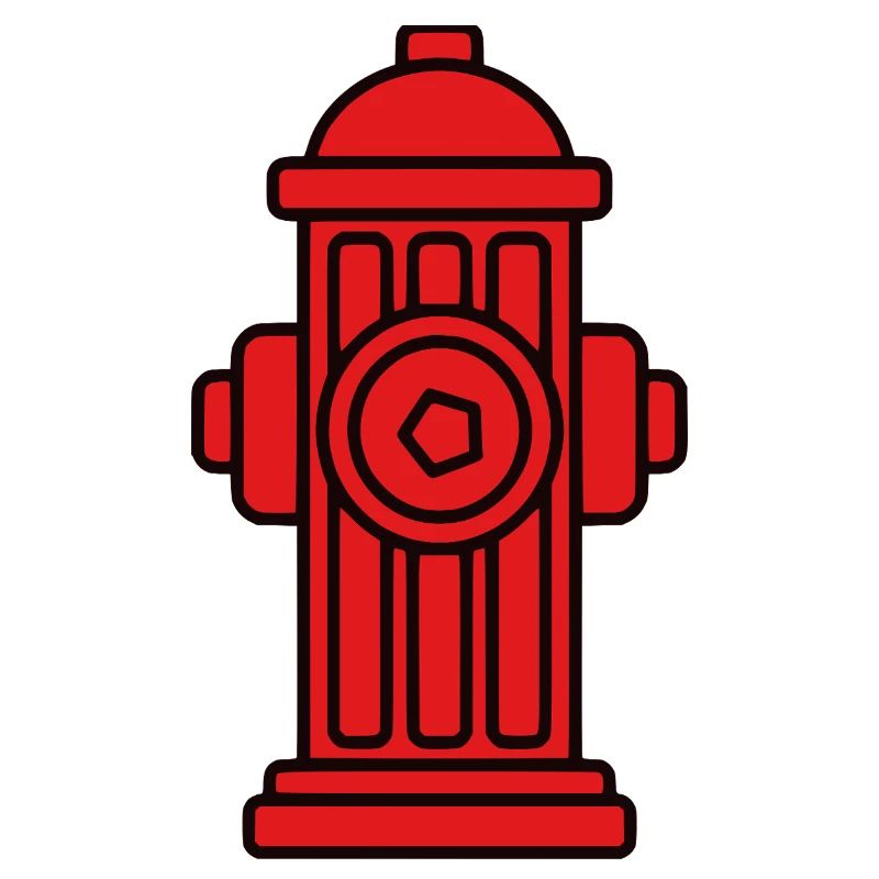 Classic Bold Red Fire Hydrant