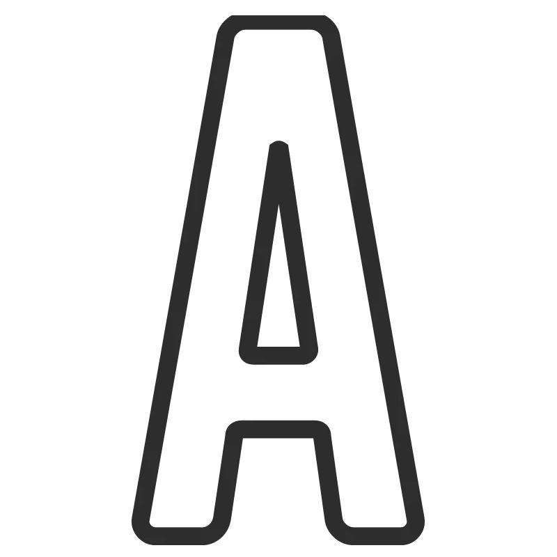 Buchstabe A Typodesign 