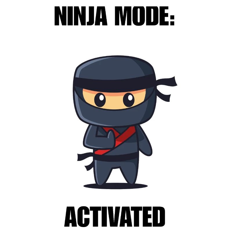Chemise activée par la mode ninja – Diction ninja drôle