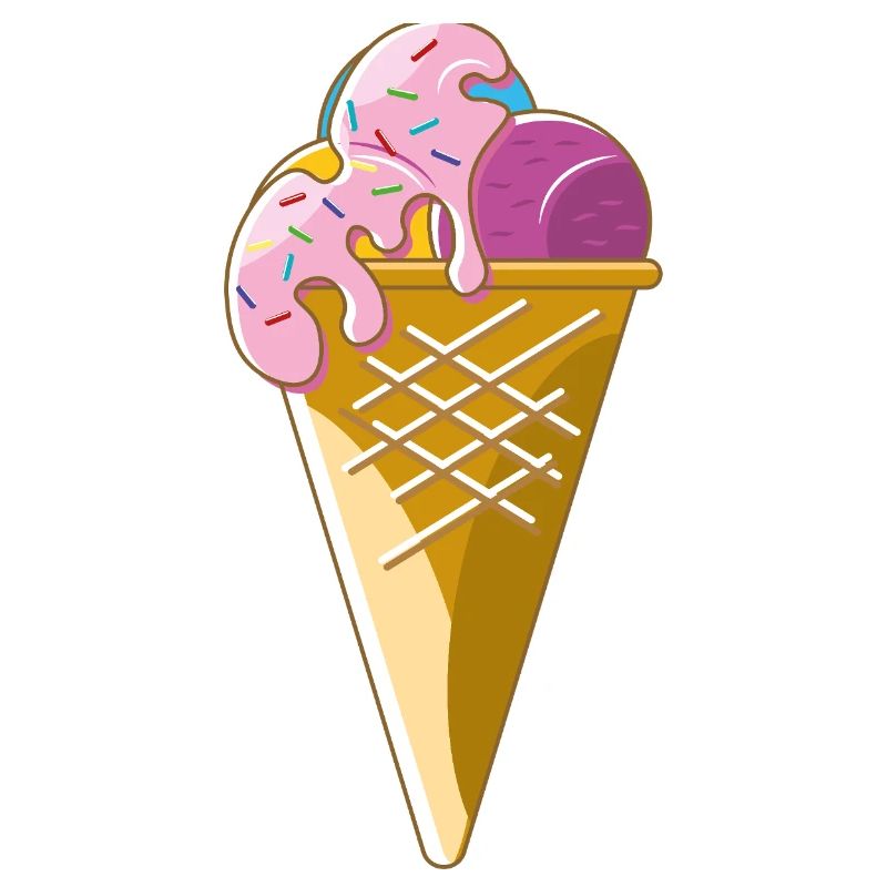 Glace dans un cornet