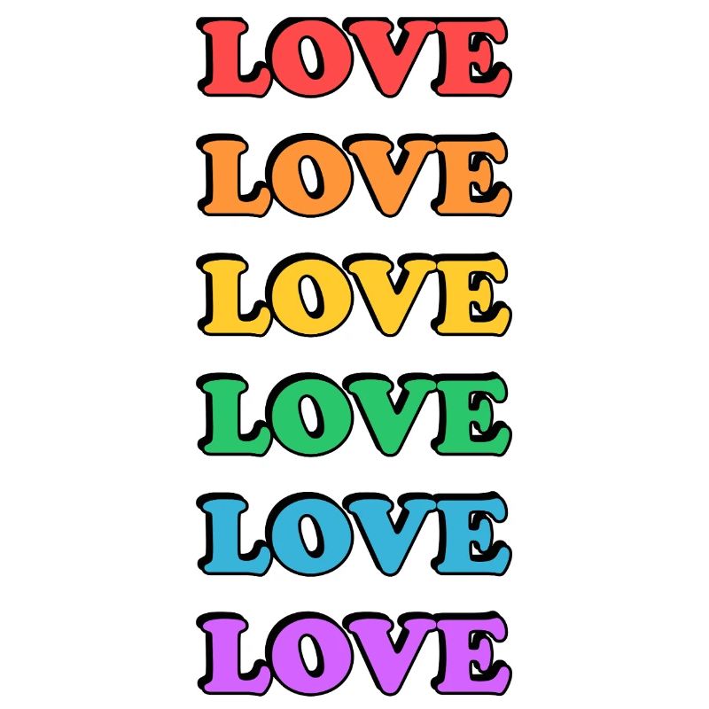 Conception typographique de l’amour de l’arc-en-ciel - LGBTQ PRide