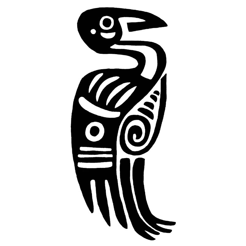 Schwarzer Stammesvogel
