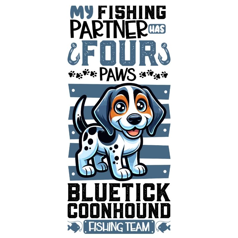 Pêche et Bluetick Coonhound