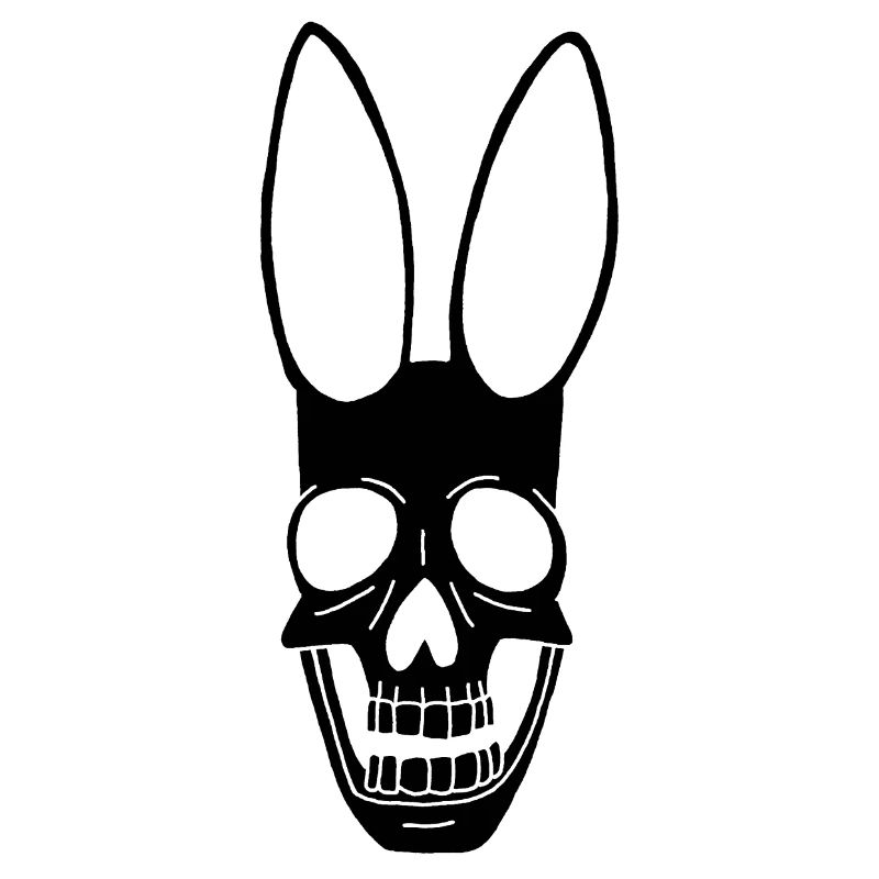 Black Rabbit Skull