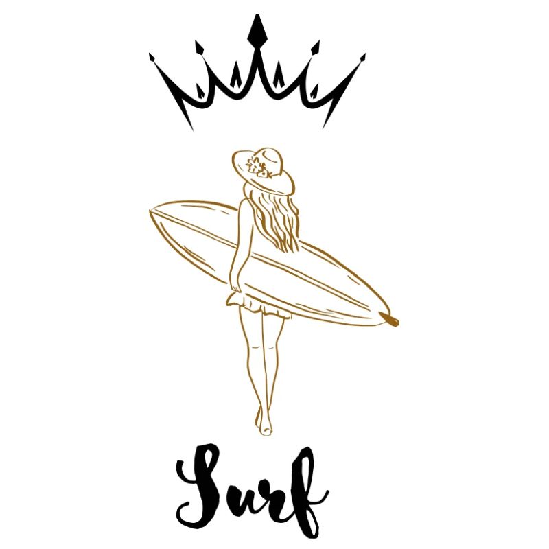 Surfeuse rétro doré