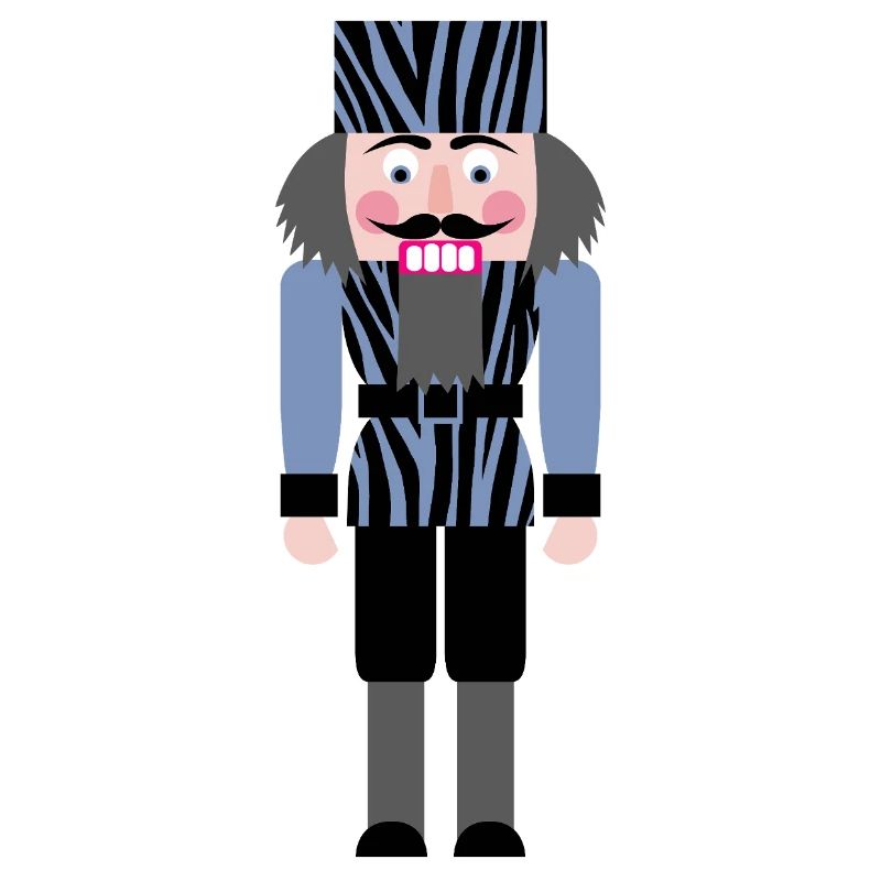 Nutcracker Zebra Pattern Christmas Decoration Advent