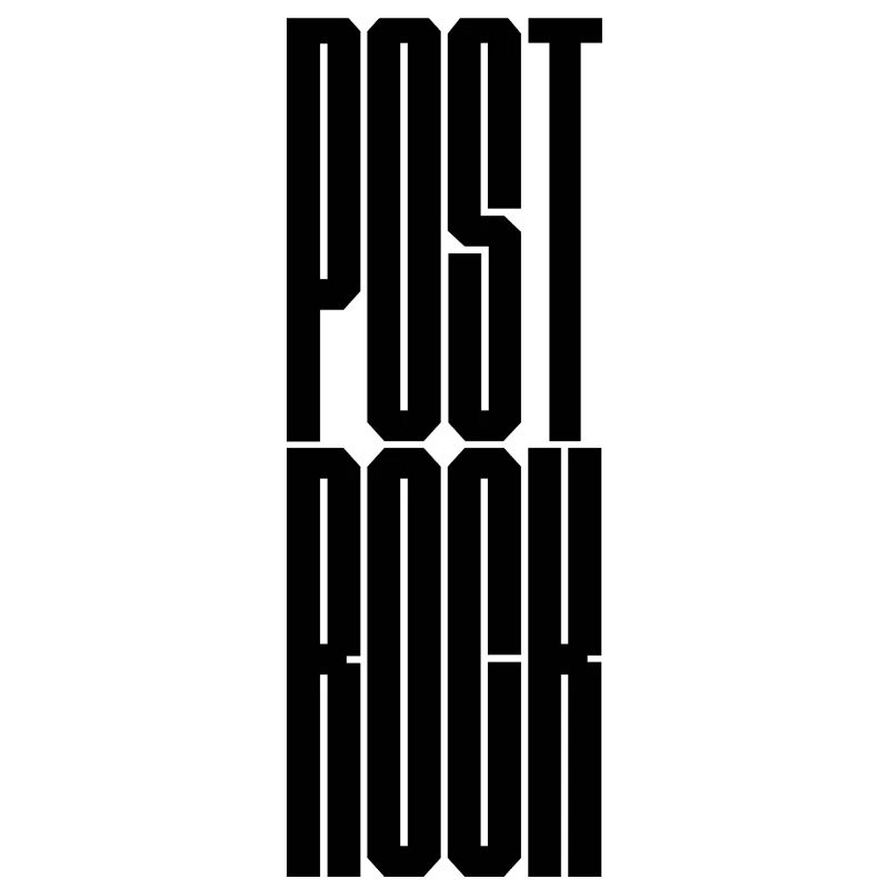 Post Rock bold typography logo