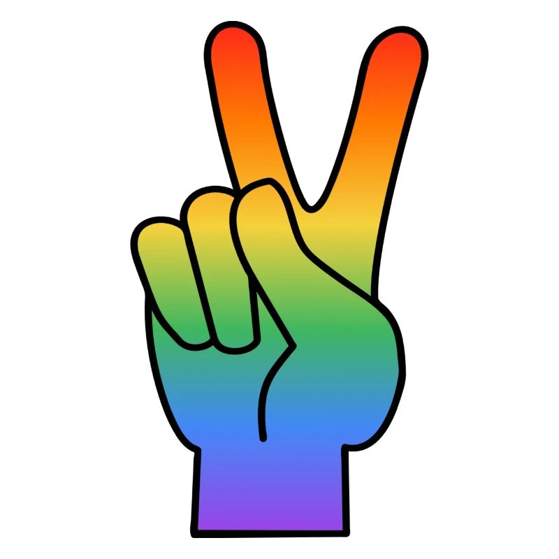Rainbow Peace Sign