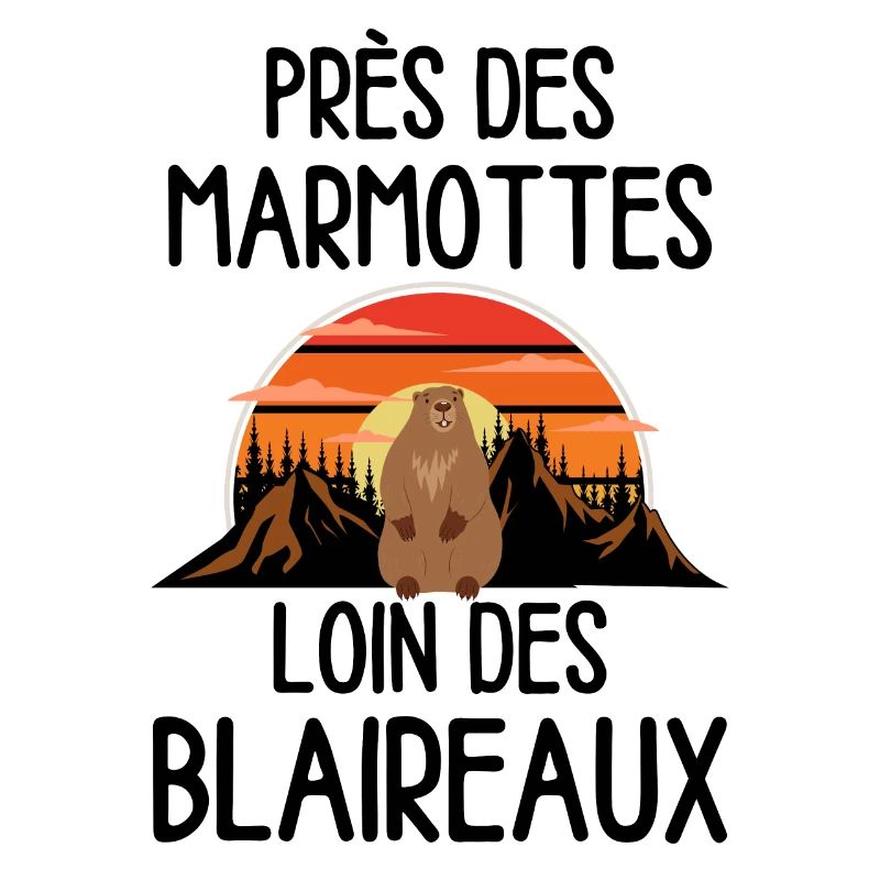 Marmotte au coucher de soleil