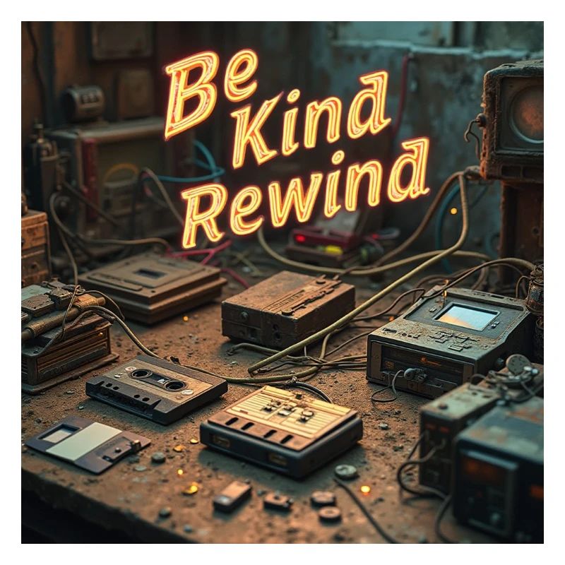 Be Kind Rewind Neon Retro Tech