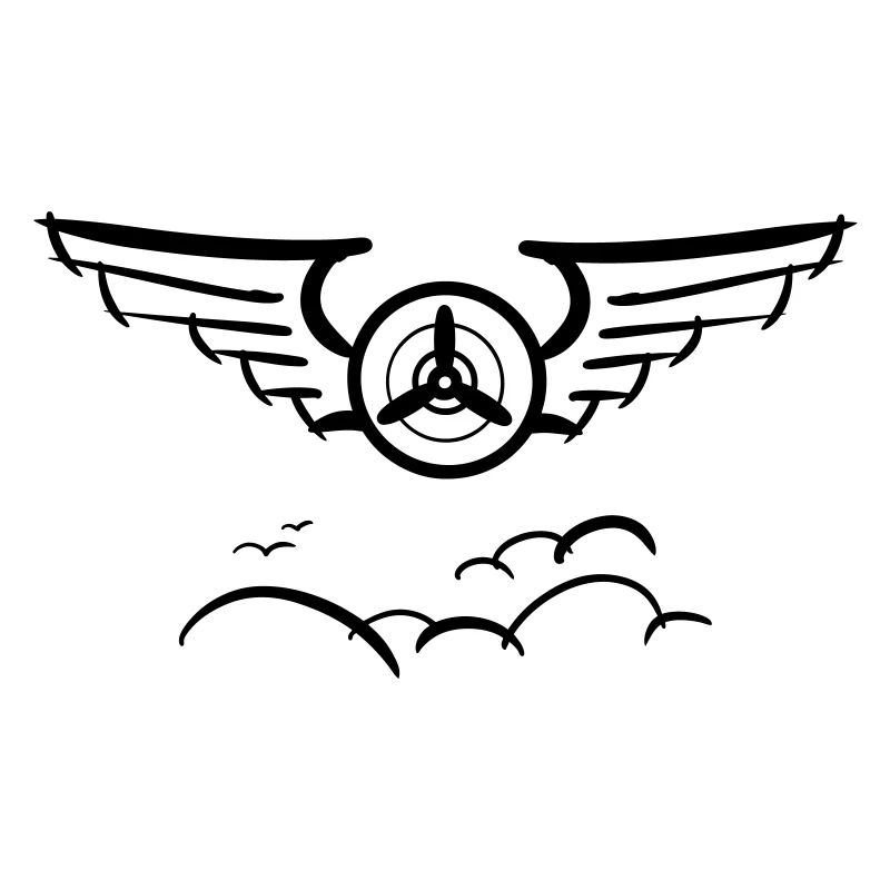 Aviation Symbol Luftwaffenschwinge Flugzeug Pilot