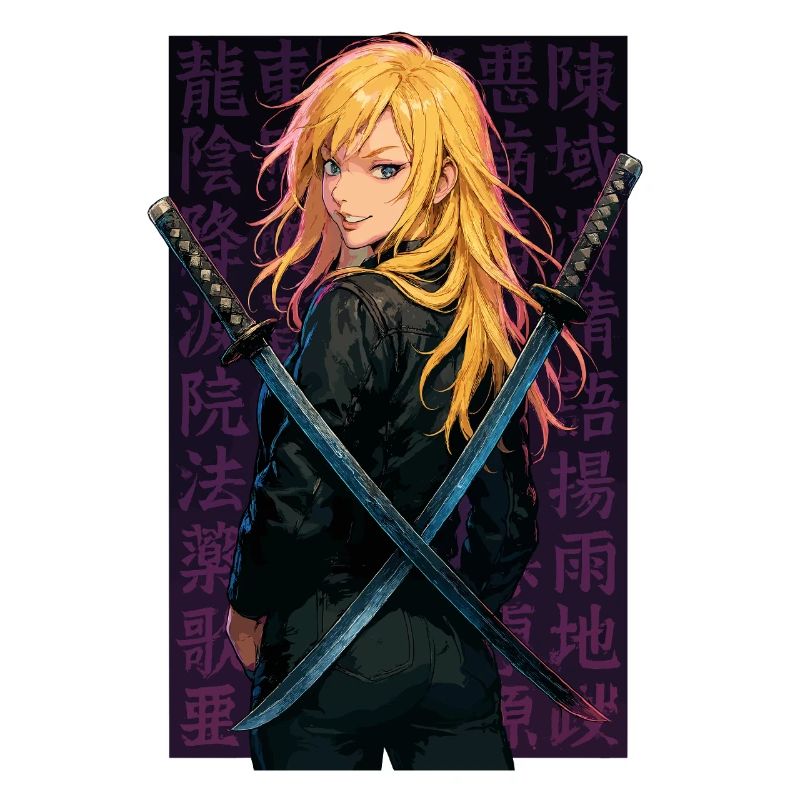 Samouraï blond aux lames croisées