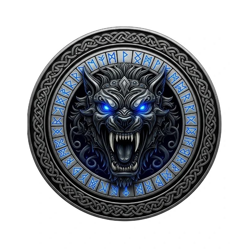 Helheim Creation /Moon Wolf Rune Shield