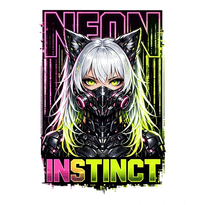 Neon Instinct Cyberpunk Katzenmädchen Style