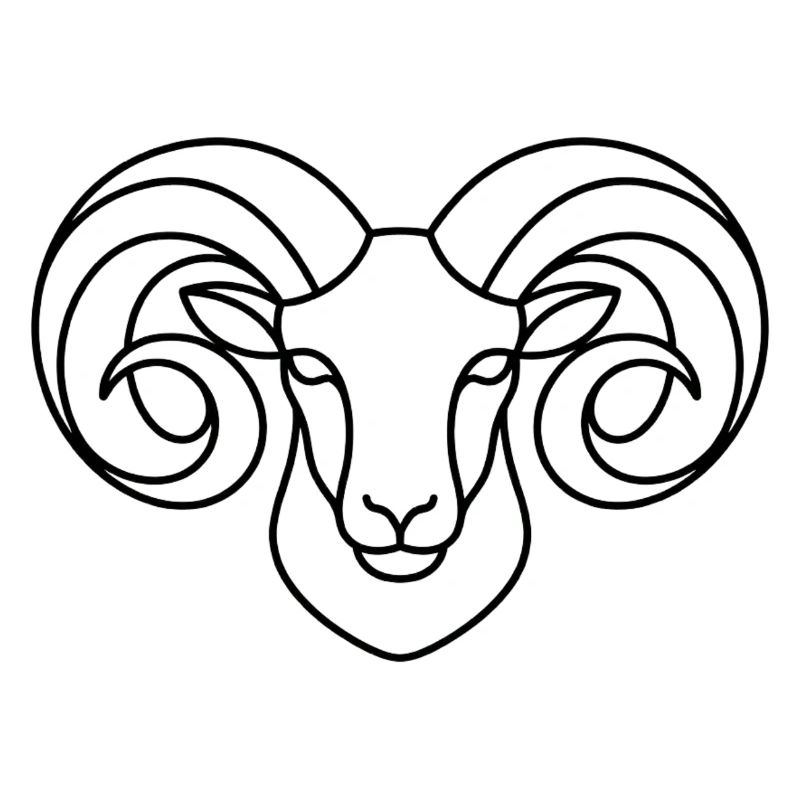 Strong ram's head