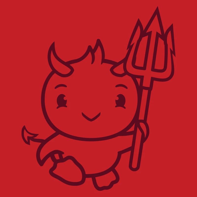 bird devil horns satan trident hell evil cool