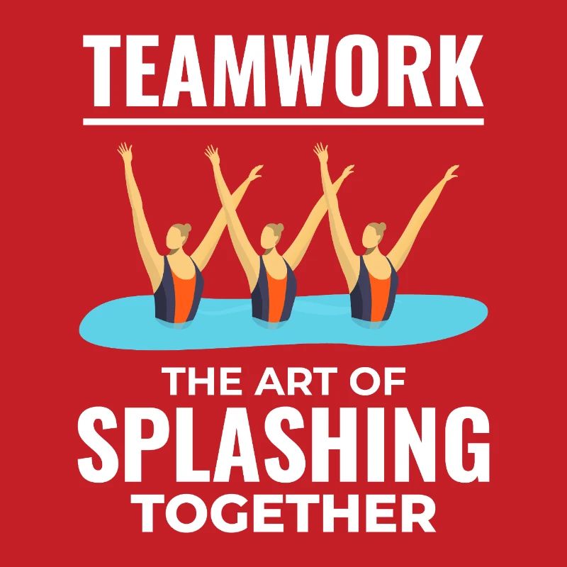 Teamwork Splashing Water Design Synchronized Swim
