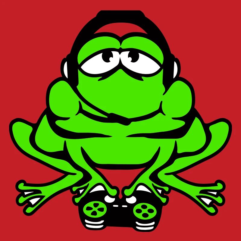 Frog Gamer Nerd Gaming Controller Console Game