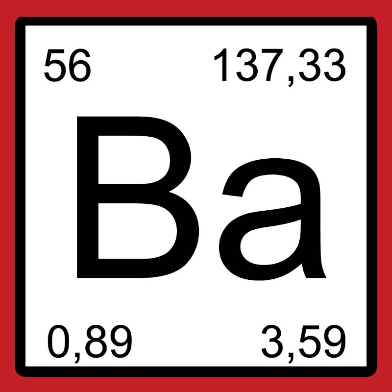 Conception de style Ba Baryum Element