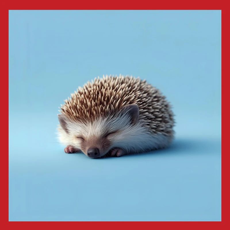 Blauer schlafender Igel