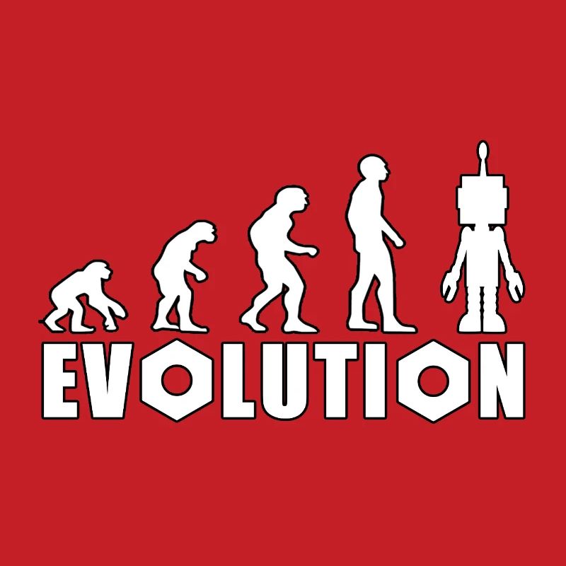 Evolution with robot figure design