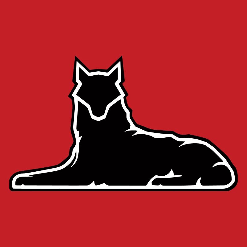 Minimalist Wolf Silhouette Design
