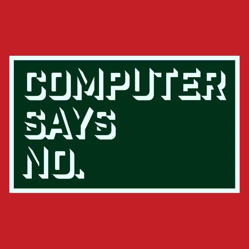 L’ordinateur dit pas de technique drôle de nerd programmeur