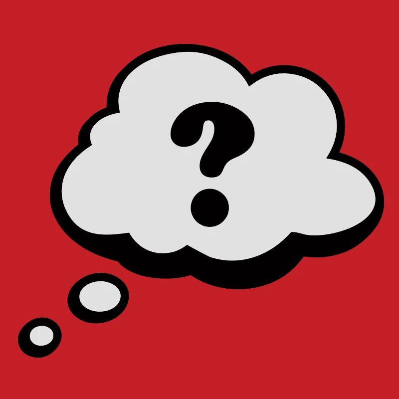 Comic speech bubble question mark