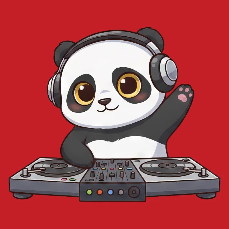 Panda DJ Music Disco Techno Electronic Dance Music