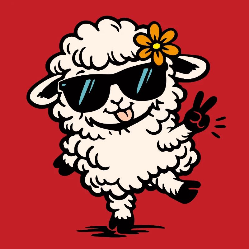 Dancing Sheep – Funny Illustration with Style