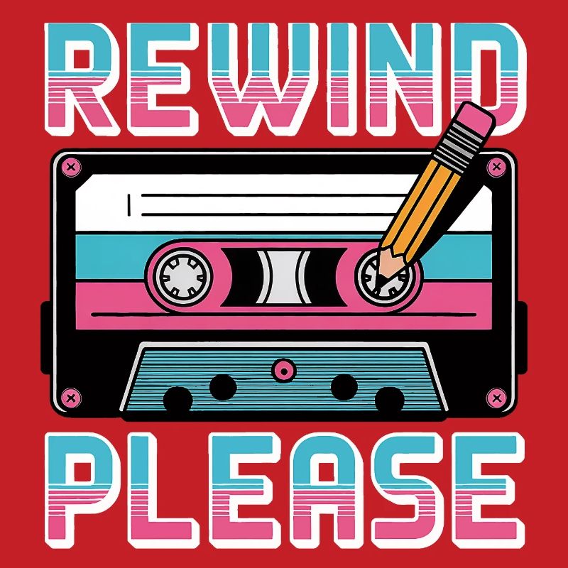 Rewind Please Cassette Retro