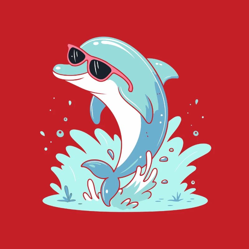 Delfin-Sommer-Pinkbrille