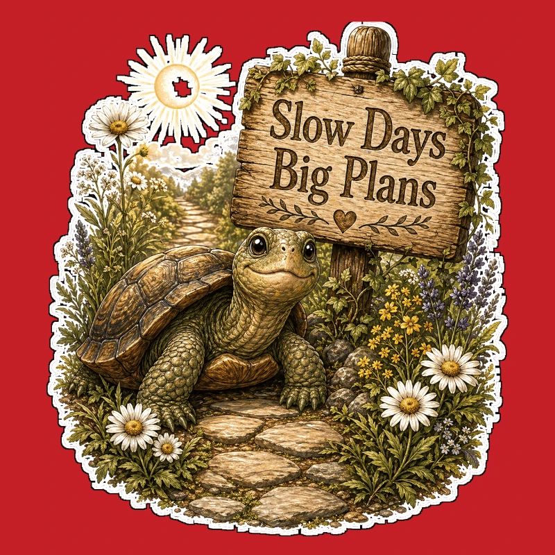 Slow Days Big Plans Turtle