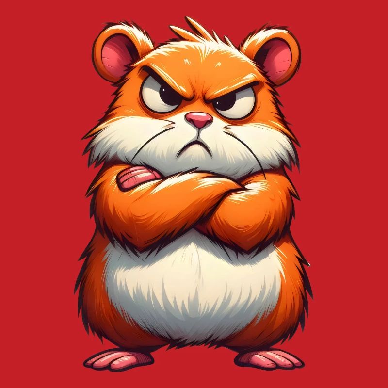 hamster grognon mécontent