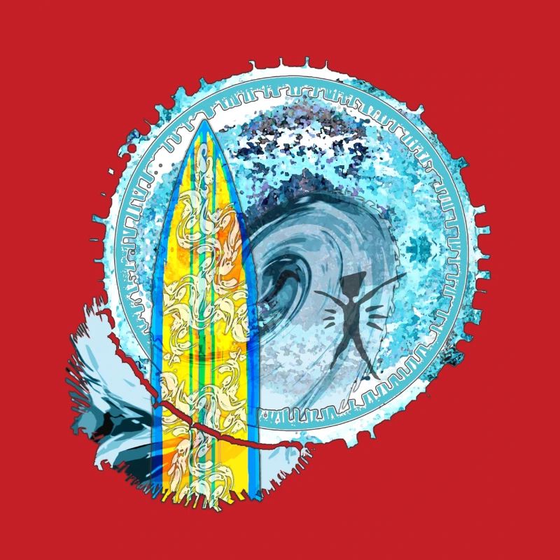 Vagues de surf Abstrait Impression d’art