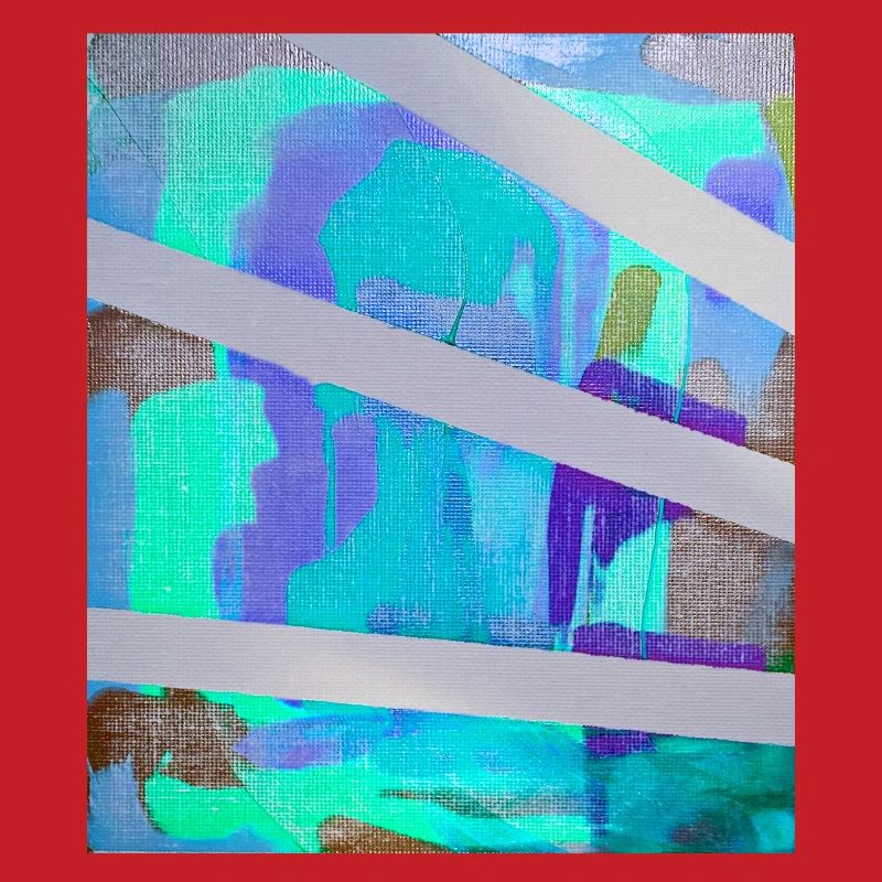 Neon Abstract Stripe Collage