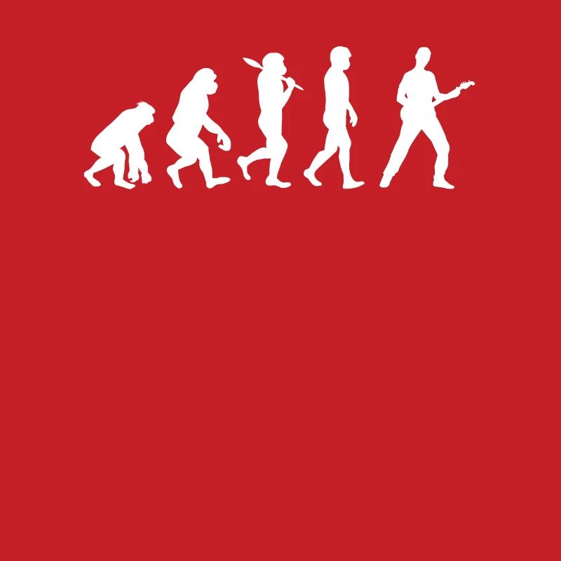 Evolution guitar bass player