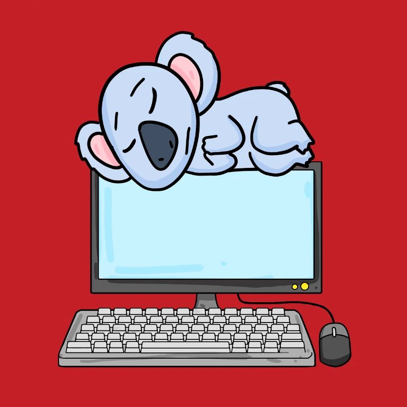 Koala Computer Nerd Programmierer Geschenk
