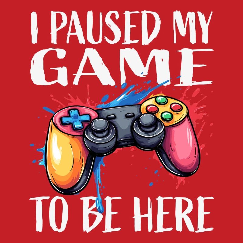 Gamer Pause Controller Farbexplosion