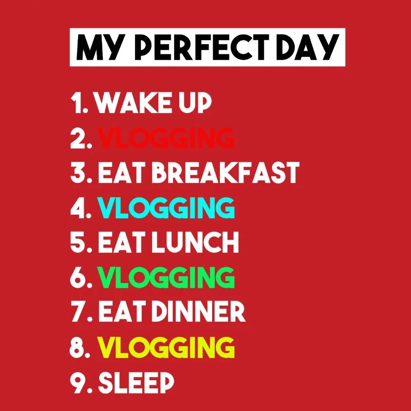 My Perfect Day Vlogging Schedule Creator Art