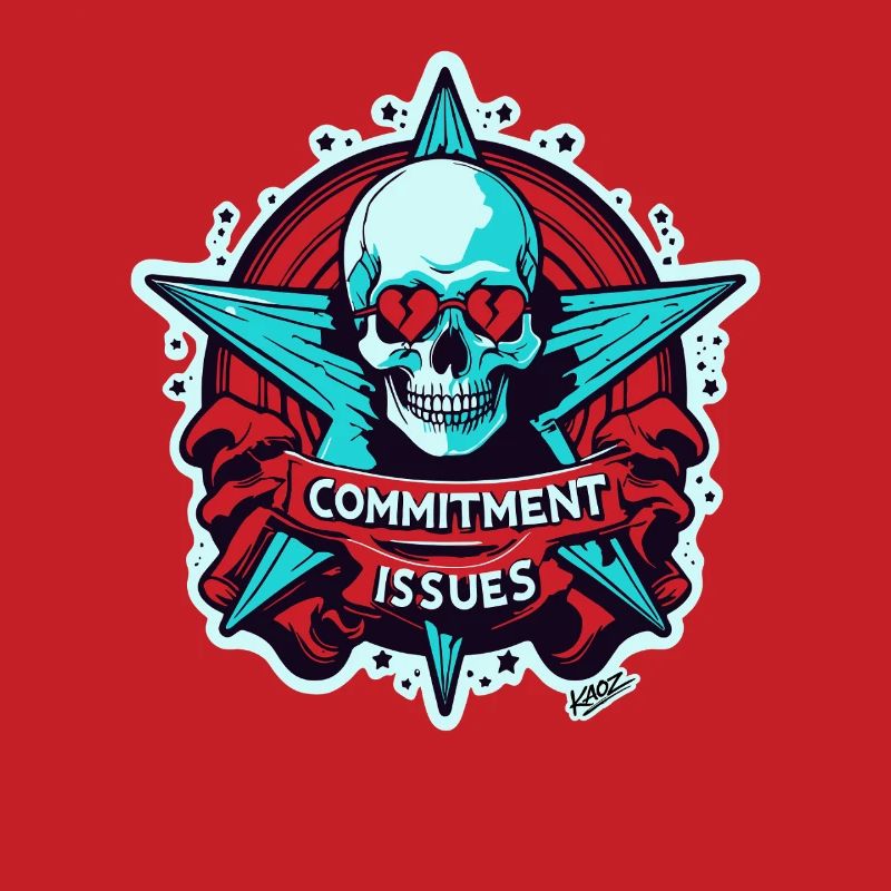 Commitment Issues Skull Badge