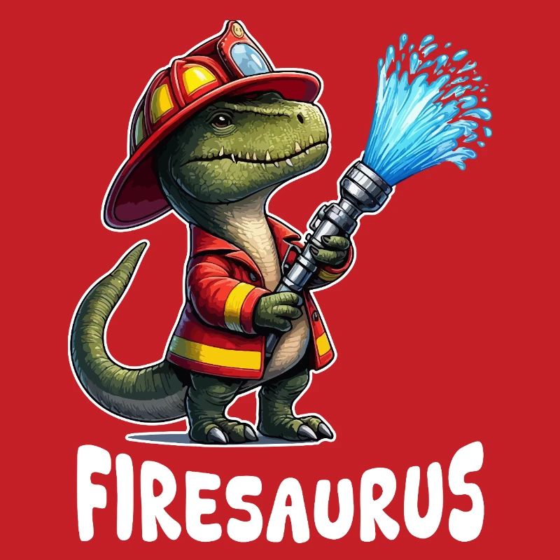 Firesaurus Firefighter Mascot