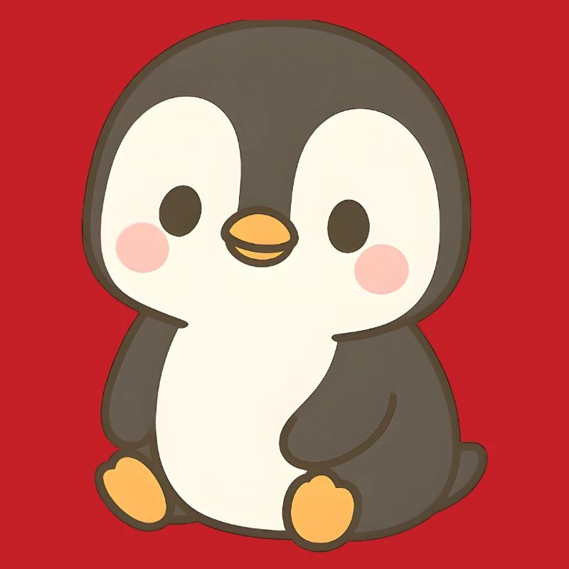 Charming Penguin with Blush