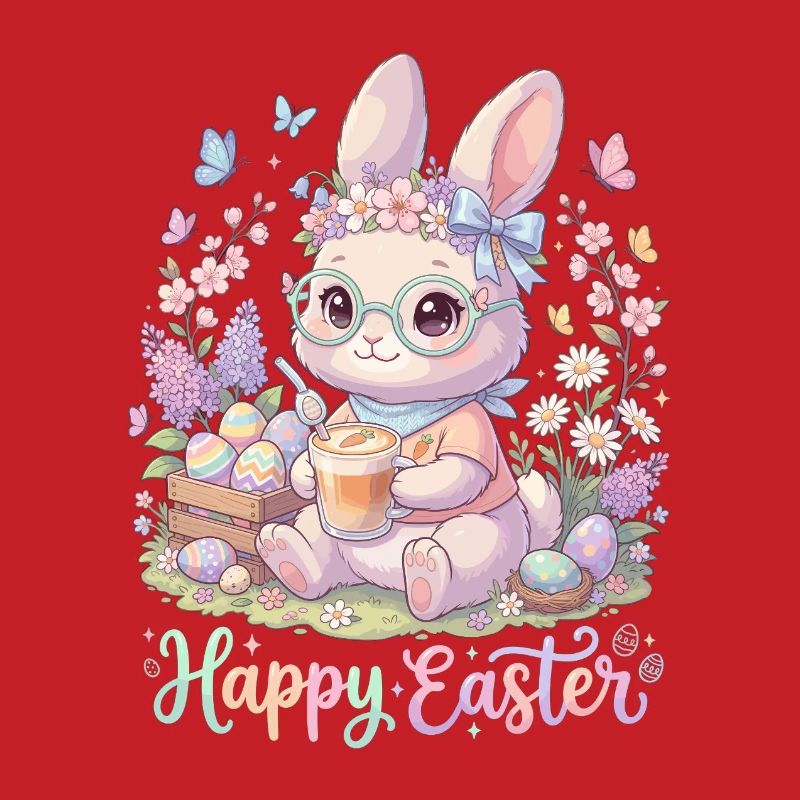 Pastel Bunny Easter Magic "Happy Easter"