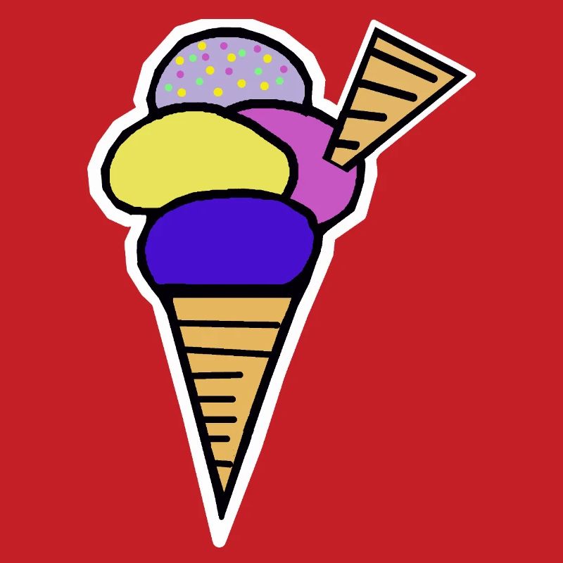 Eiswaffel Eiscreme Eis Kinder Retro