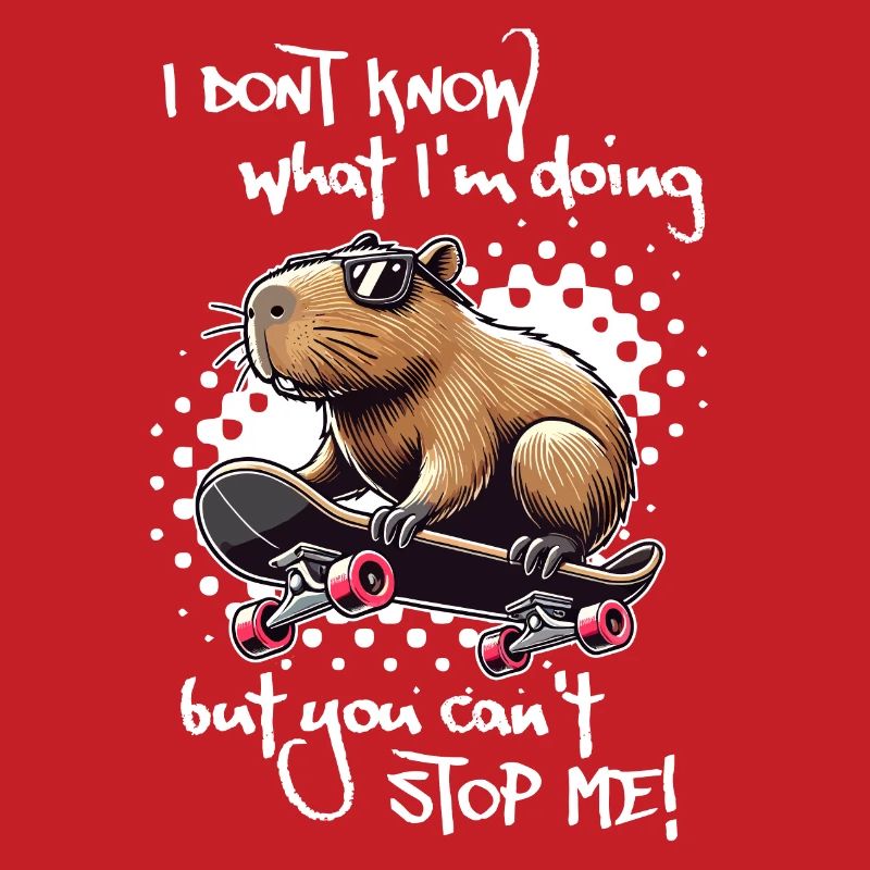 I don't know what I'm doing - Capybara Skateboard