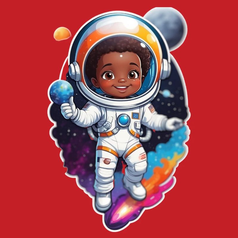 Conception de dessin animé d’enfant astronaute mignon
