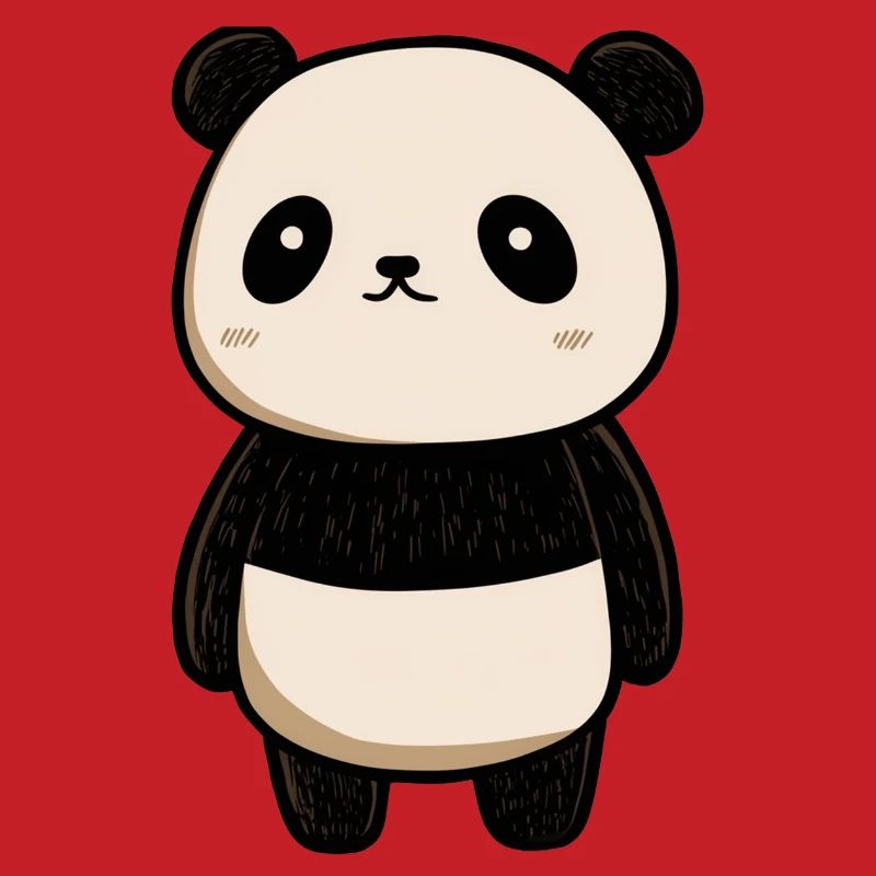 dessin panda, panda mignon, bébé panda