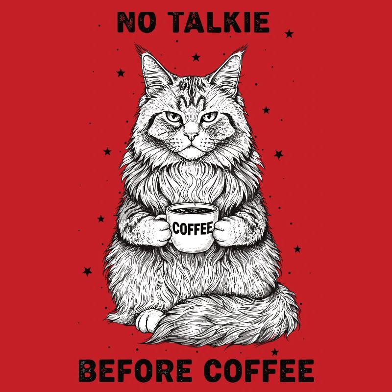 Pas de conversation devant un chat amateur de café